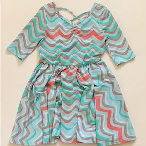 Dot Dot Smile 3/4 Mint and Coral Ballerina Dress